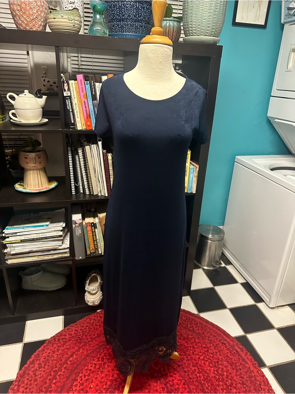 Chico's travelers lace hem column dress